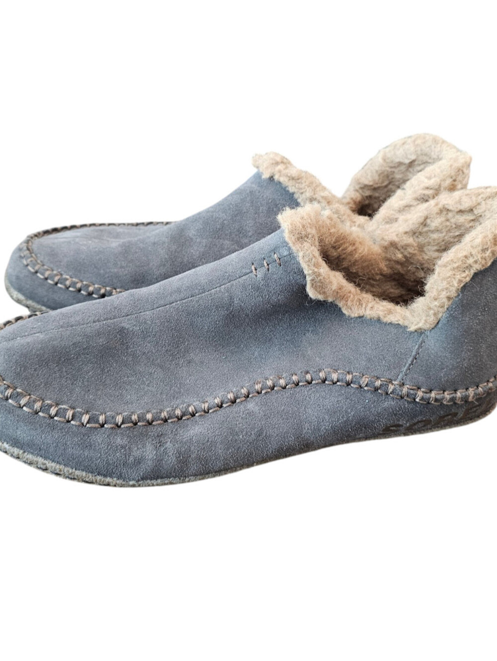 Sorel Manawan II Dark Gray Suede Shearling Slippers US MENS SIZE 11